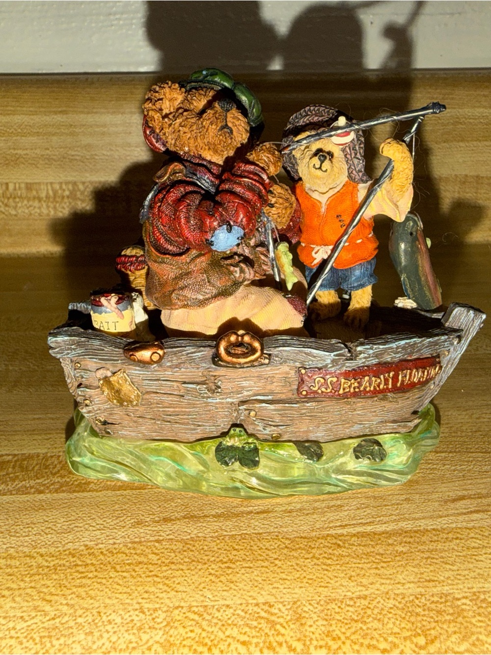 2000 Boyd's Bear Figurine Fishing Boat Melville‎ and Sonny #227744